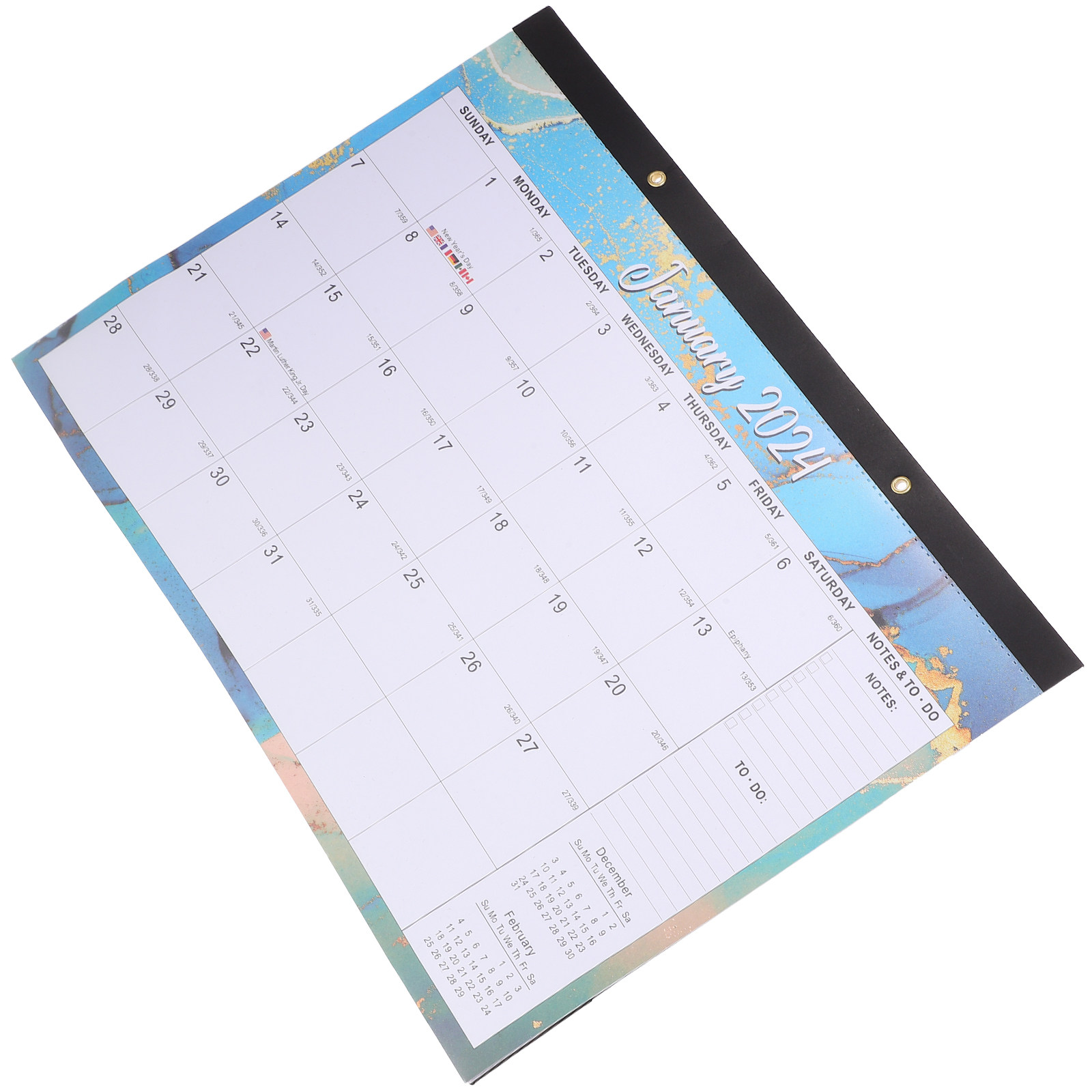 English Home Office - 2024 English Monthly Wall Calendar Hanging