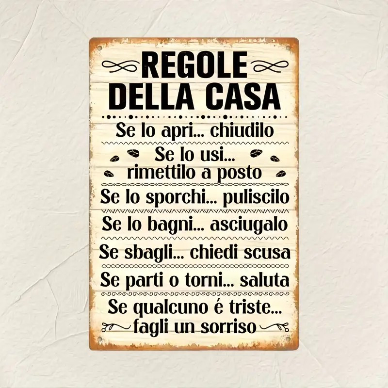 Home Office New Rules - HOUSE RULES: Retro Italian for Home