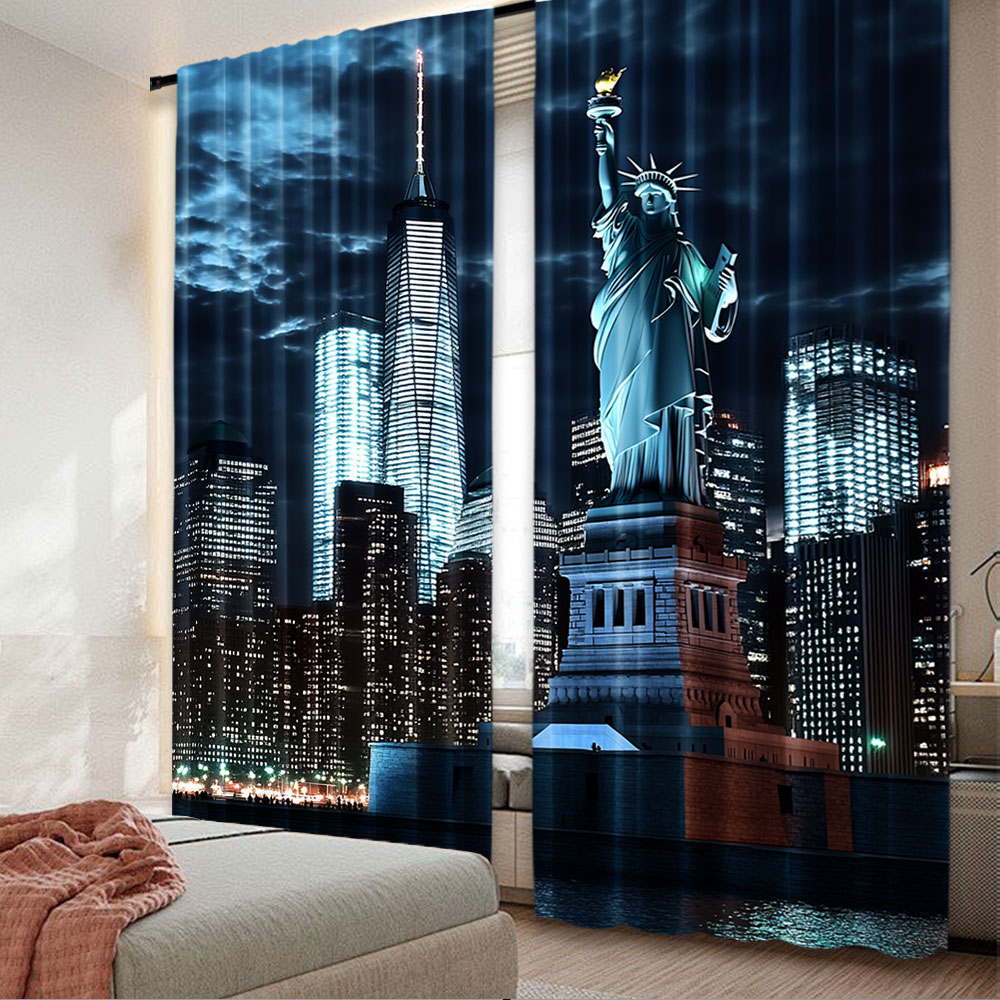 2Pcs Statue Of Liberty Curtain - đánh giá và giá Home Office York