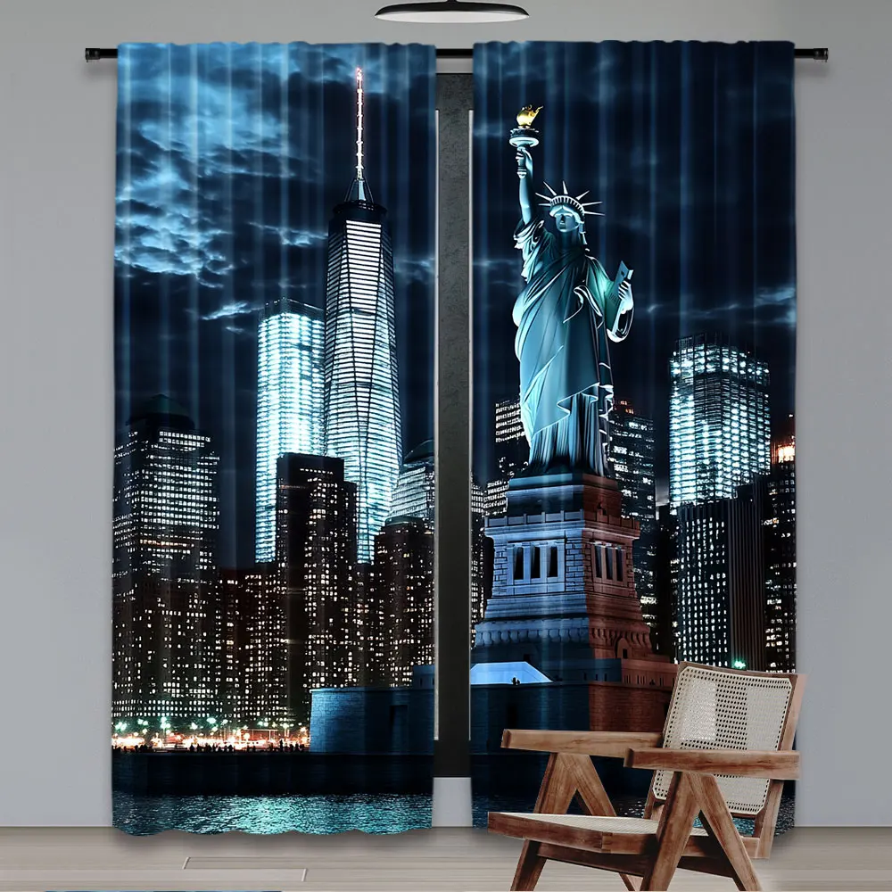 2Pcs Statue Of Liberty Curtain - đánh giá và giá Home Office York