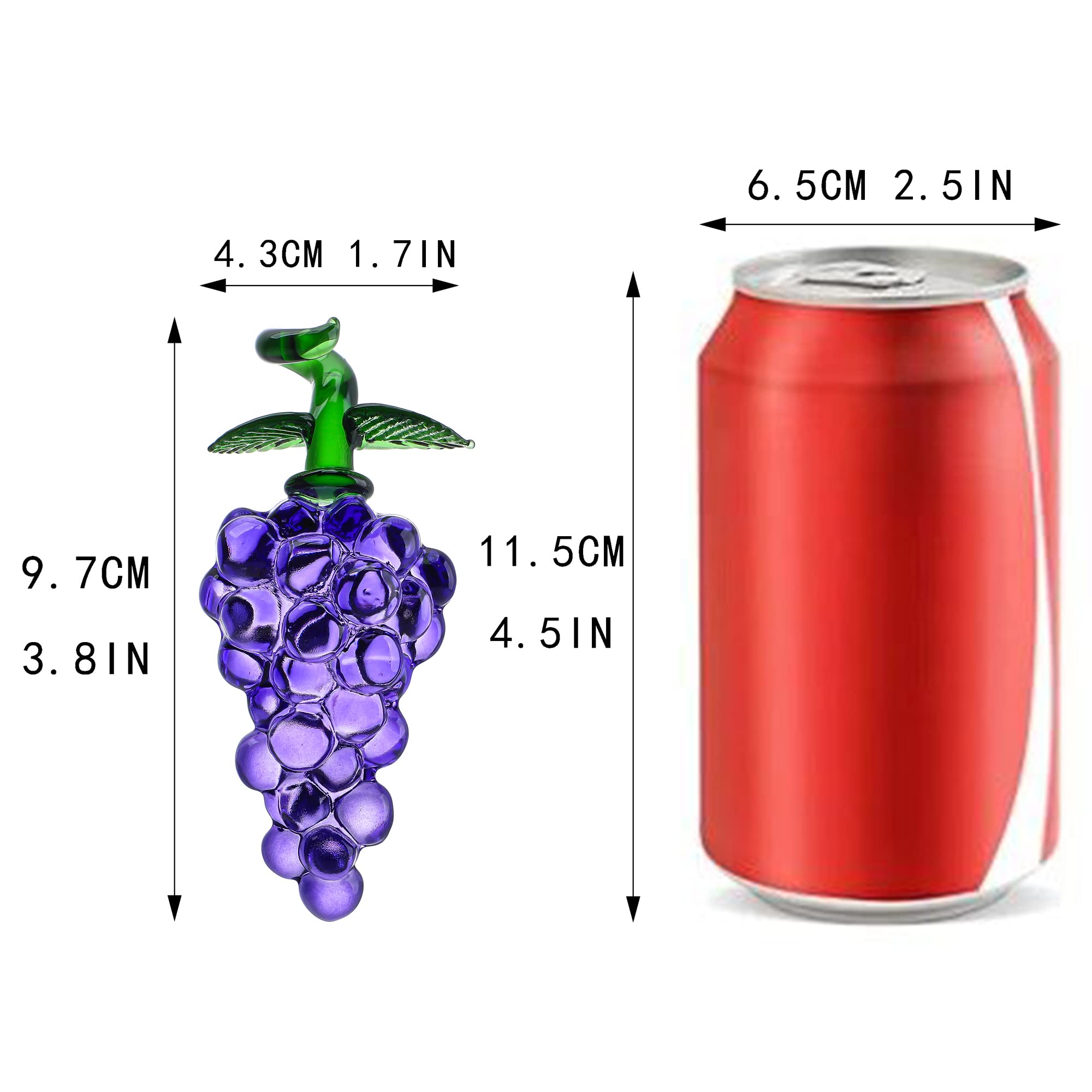 Handmade Glass Purple Grape Fi - đánh giá và giá Home Office Freelancer