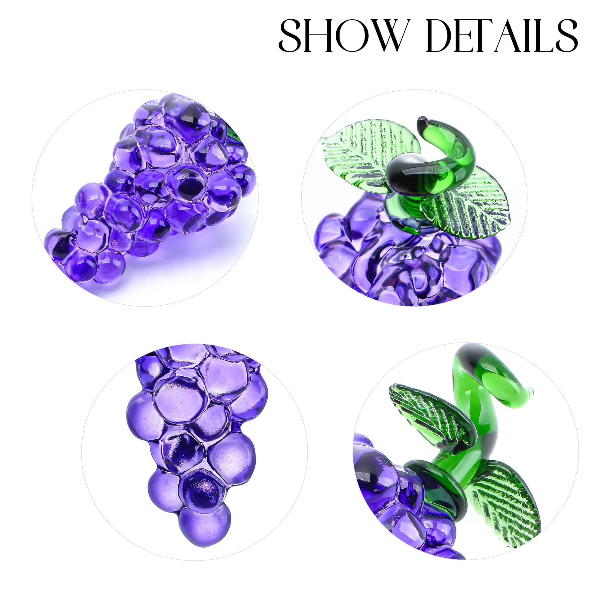 Handmade Glass Purple Grape Fi - đánh giá và giá Home Office Freelancer