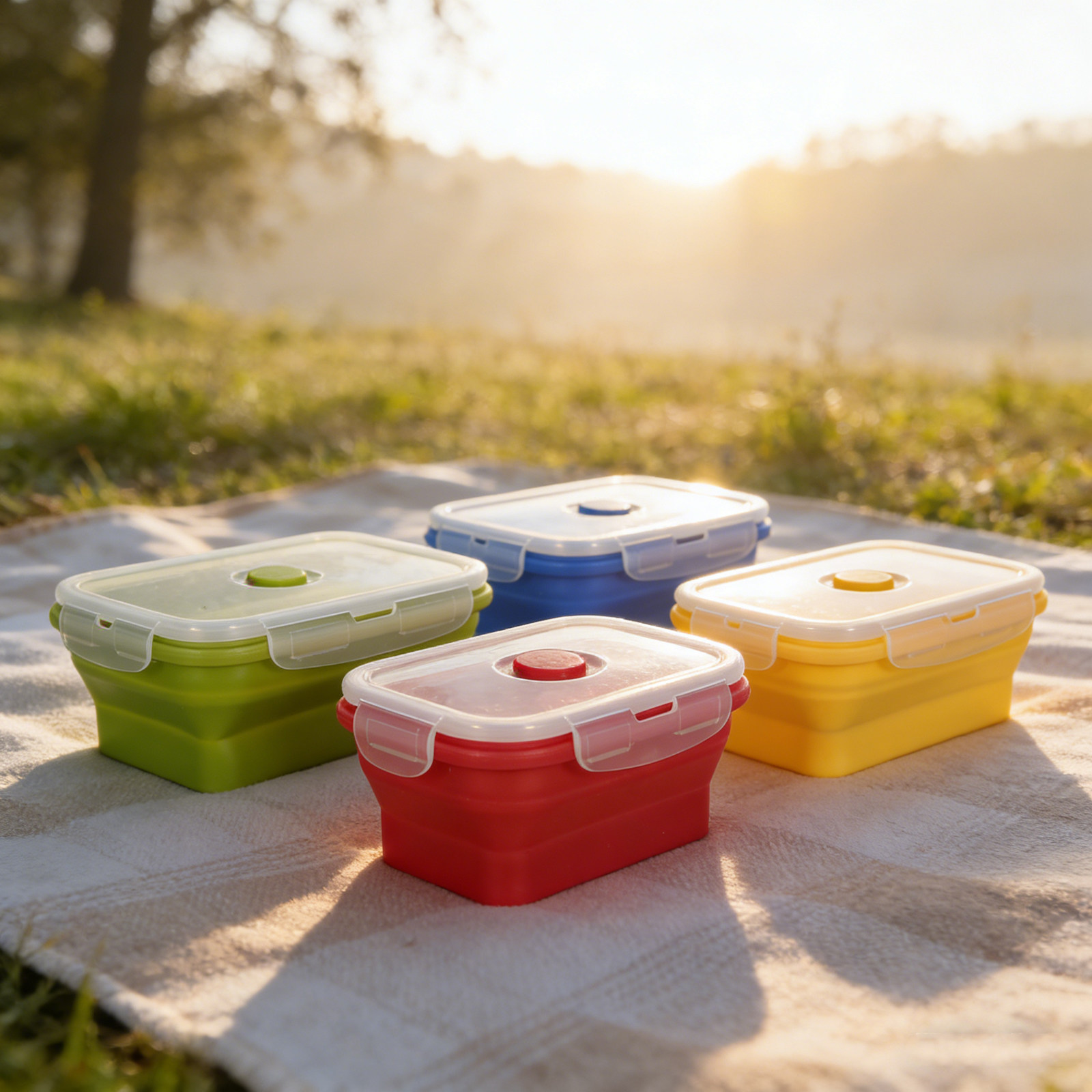 4Pcs Foldable Silicone Lunch B - đánh giá và giá Home Office Box