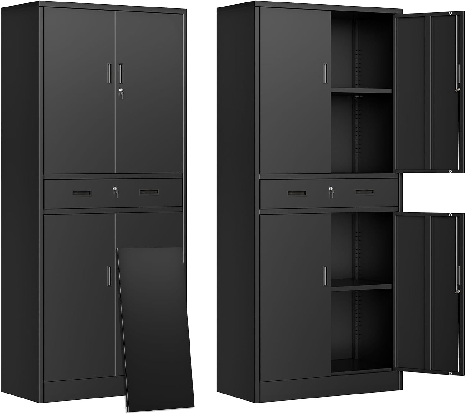 Tall Metal Storage Cabinet Wit - đánh giá và giá Home Office Kitchen
