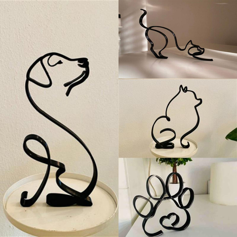 Dog Art Sculpture Metal Dog Ab - đánh giá và giá Home Office Freelancer