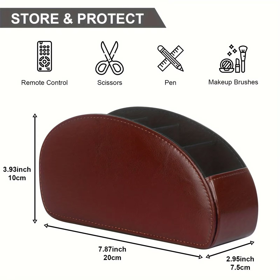 1Pc 5 Grid PU Leather Desktop  - đánh giá và giá Home Office Call Center