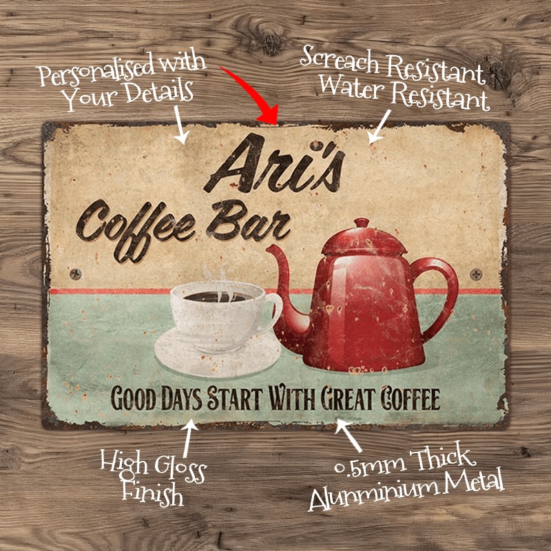 CIFbuy Custom Text Metal Coffe - đánh giá và giá Home Office Kitchen