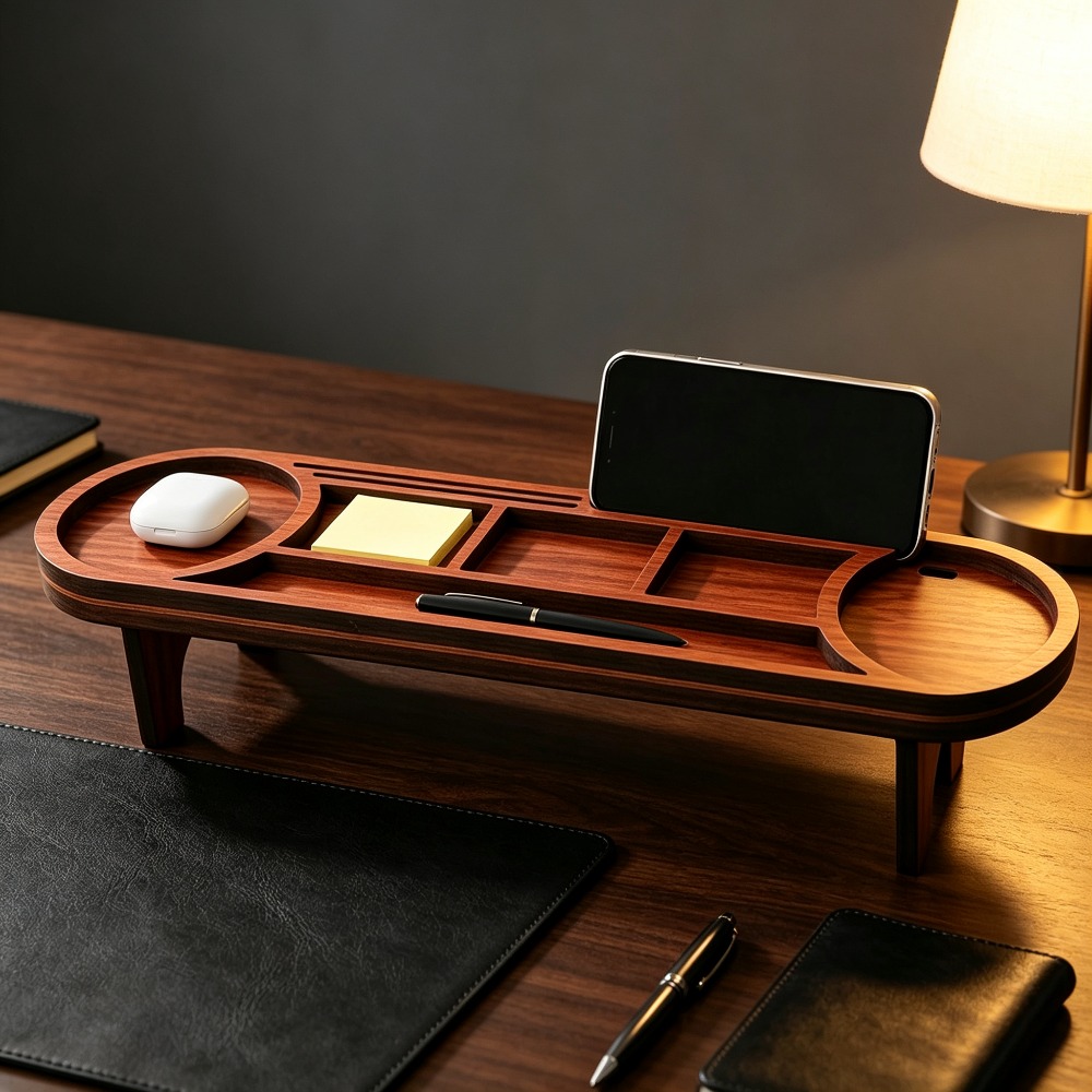 Wooden Desk Organizer with Pho - đánh giá và giá Home Office Call Center